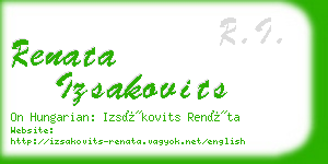 renata izsakovits business card